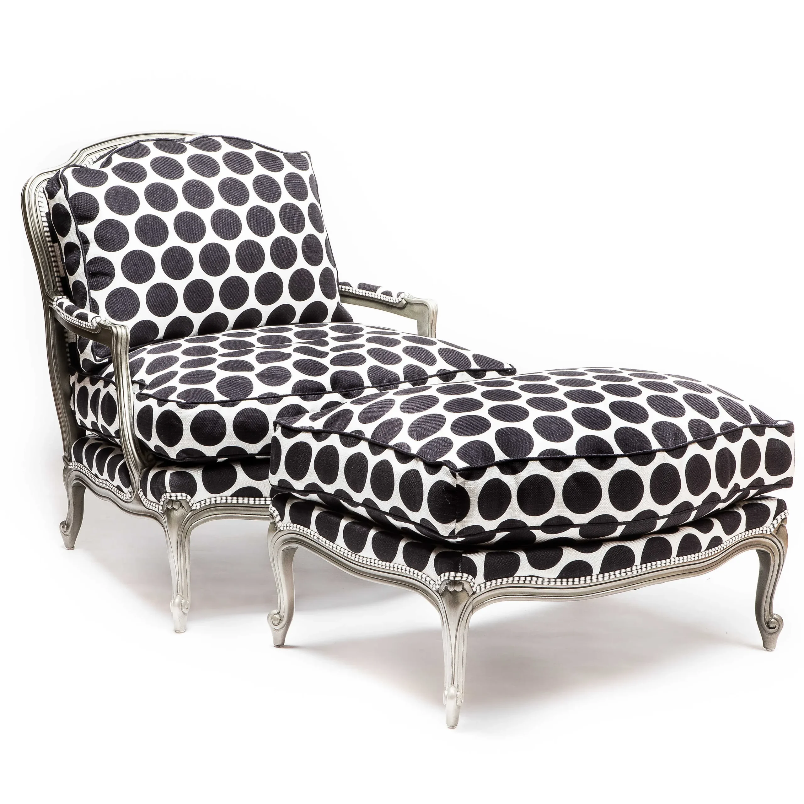 Spot On Ottoman - Black|MacKenzie-Childs Best