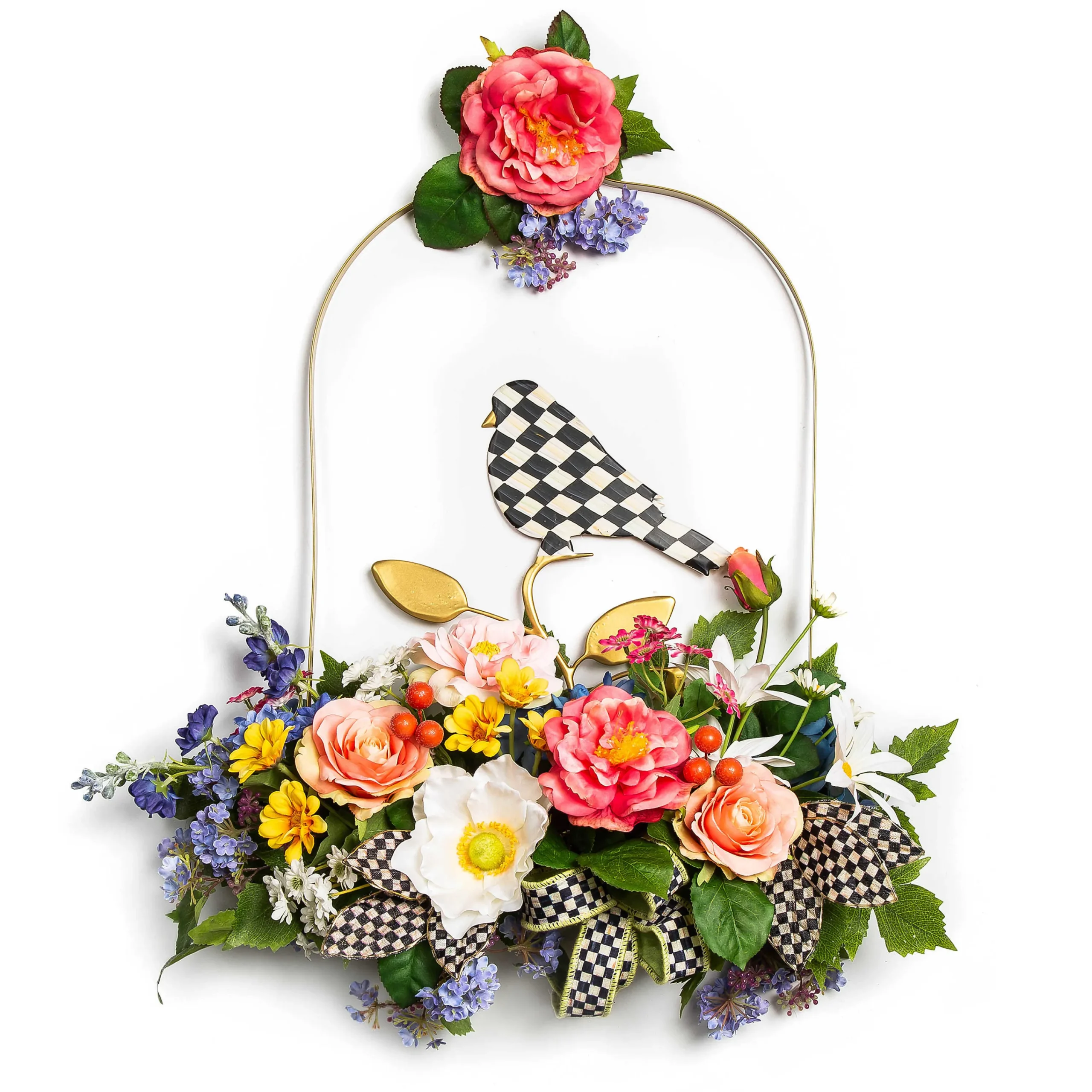 Spring Blooms Bird Arch Wreath|MacKenzie-Childs Outlet