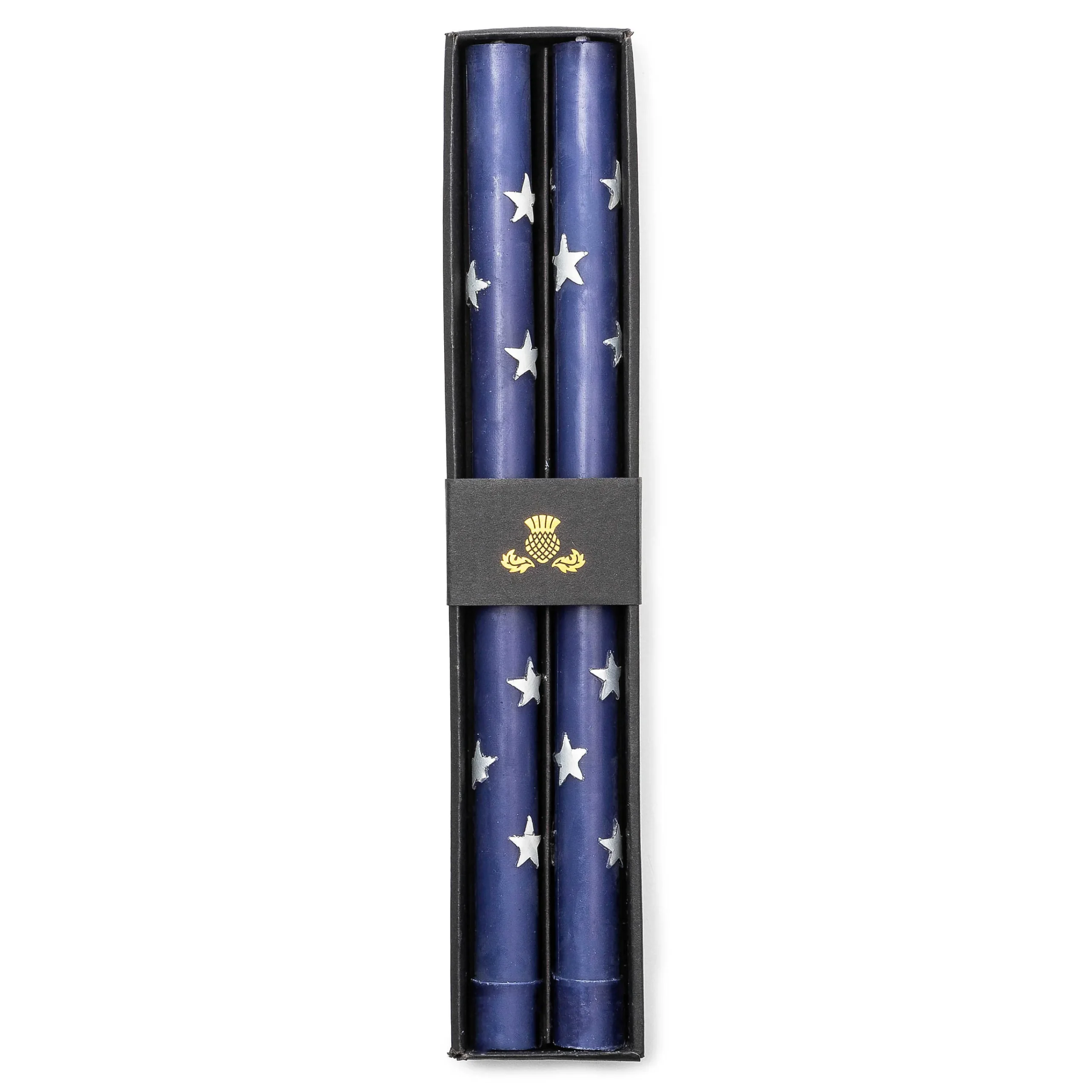 Star Dinner Candles - Navy & Pearl - Set Of 2|MacKenzie-Childs Clearance