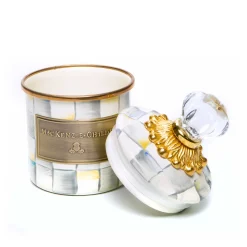 Sterling Check Enamel Canister - Mini|MacKenzie-Childs New
