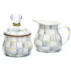 Sterling Check Enamel Creamer|MacKenzie-Childs Outlet