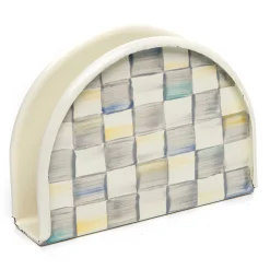 Sterling Check Enamel Napkin Holder|MacKenzie-Childs Best