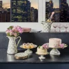 Sterling Check Enamel Pedestal Platter - Small|MacKenzie-Childs
