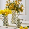 Sterling Check Enamel Practical Pitcher - Medium|MacKenzie-Childs Discount