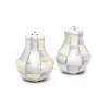 Sterling Check Enamel Salt & Pepper Shakers|MacKenzie-Childs Sale