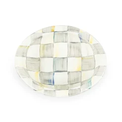 Sterling Check Enamel Soap Dish|MacKenzie-Childs Sale