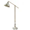 Sterling Check Enamelware Reading Floor Lamp|MacKenzie-Childs Clearance