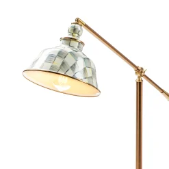 Sterling Check Enamelware Reading Floor Lamp|MacKenzie-Childs Clearance