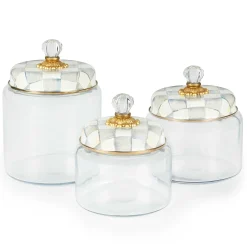 Sterling Check Kitchen Canister - Medium|MacKenzie-Childs Online