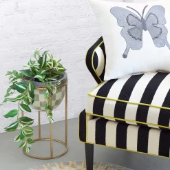 Sterling Check Plant Stand - Short|MacKenzie-Childs New
