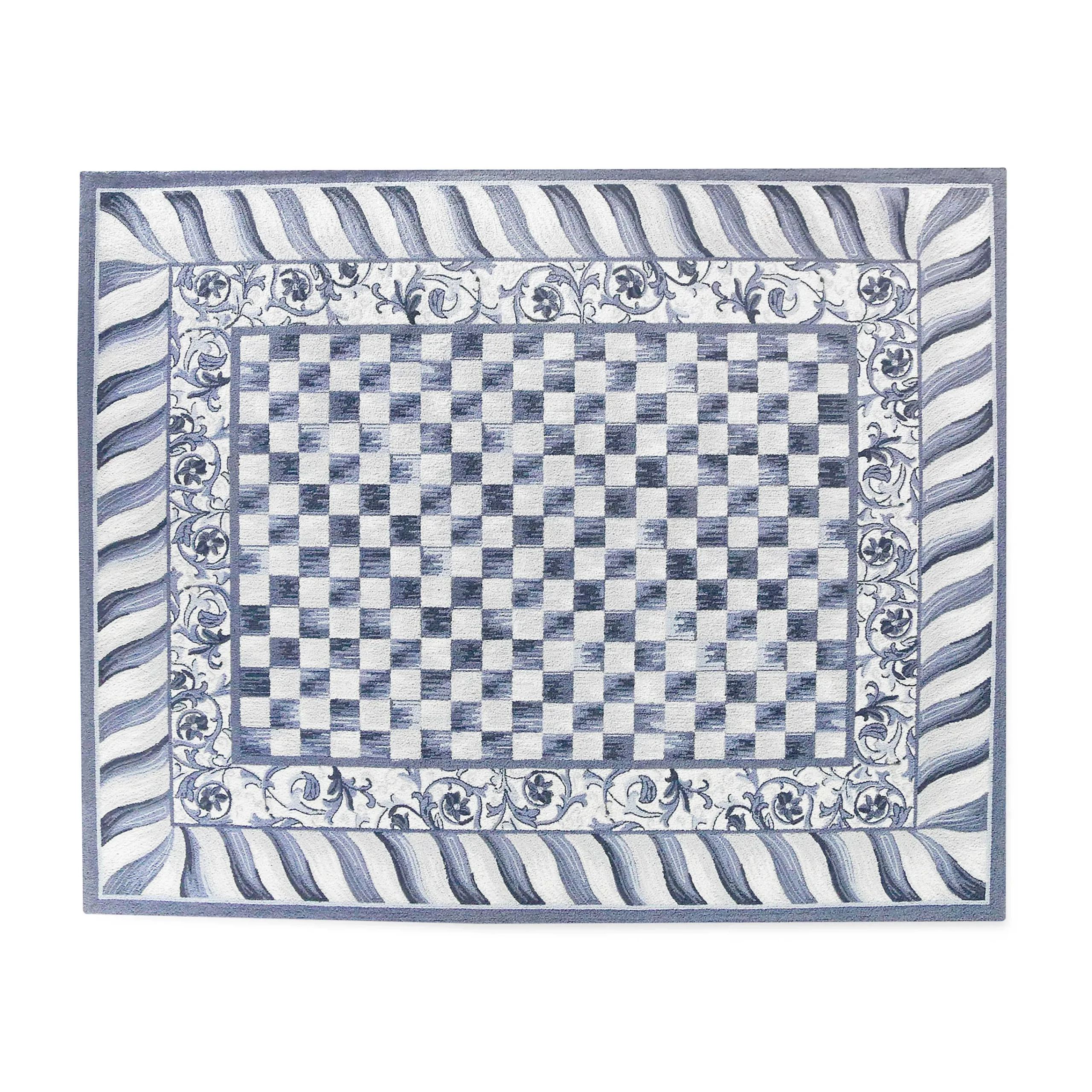 Sterling Check Rug - 8' X 10'|MacKenzie-Childs Best