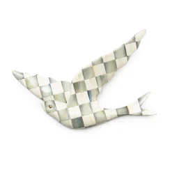 Sterling Check Swallowtail Wall Decor|MacKenzie-Childs Outlet