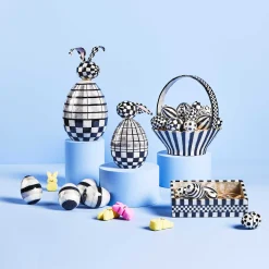 Sterling Stripe Eggs - Set Of 4|MacKenzie-Childs