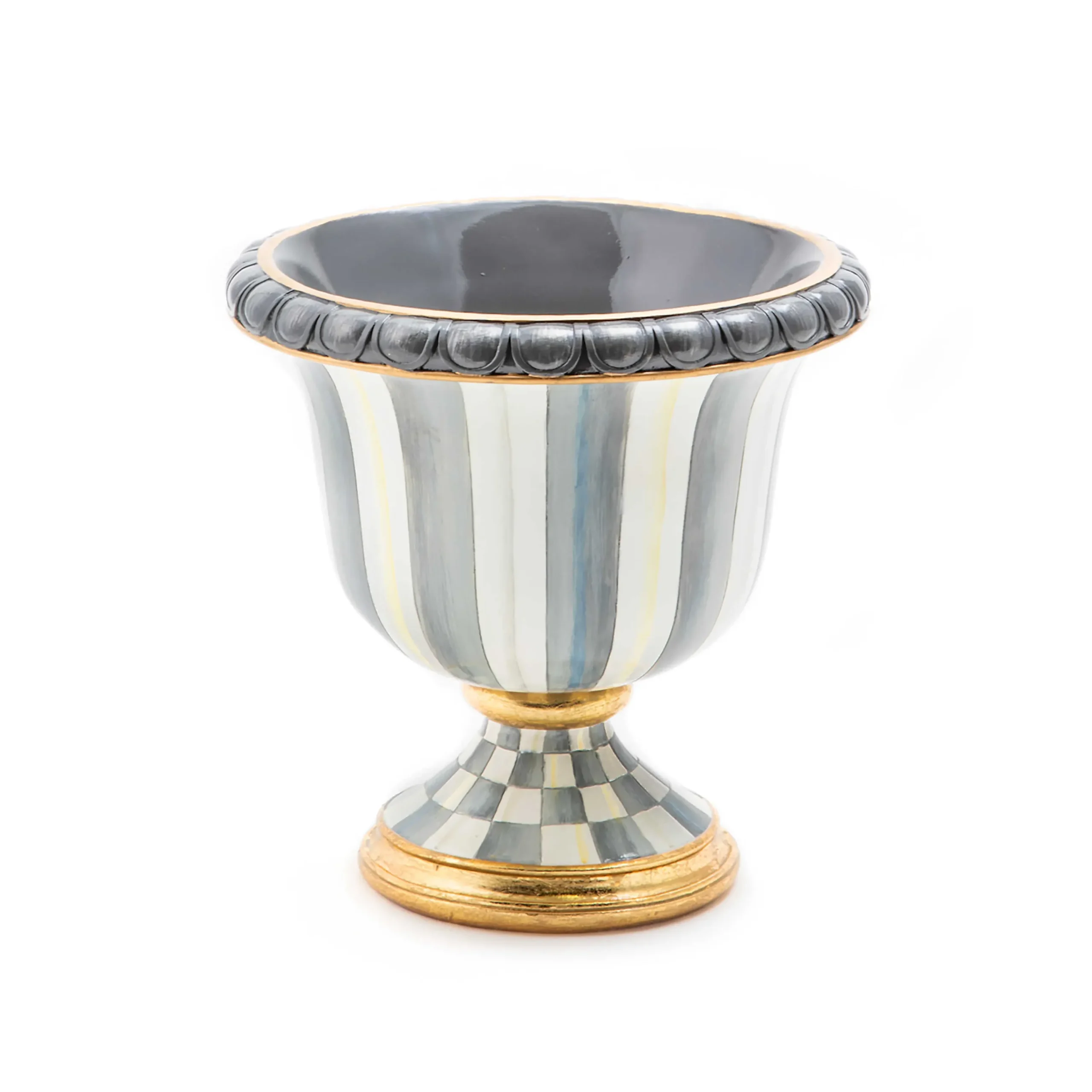 Sterling Stripe Tabletop Urn|MacKenzie-Childs Online