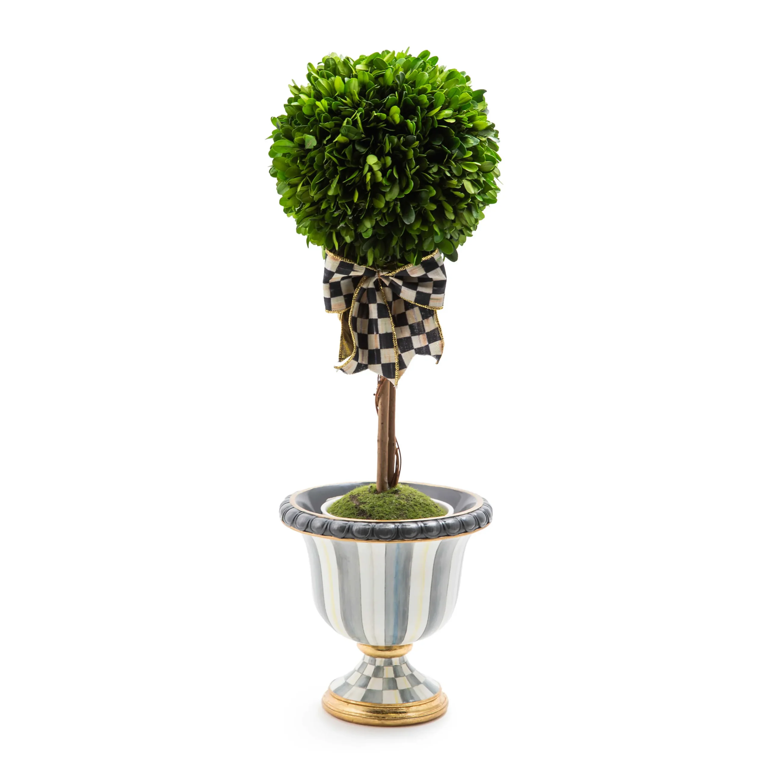 Sterling Stripe Tabletop Urn|MacKenzie-Childs Online