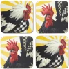 Sunrise Rooster Cork Back Coasters - Set Of 4|MacKenzie-Childs Outlet