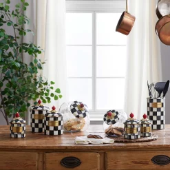 Sweets Jar With Courtly Check Enamel Lid|MacKenzie-Childs Sale