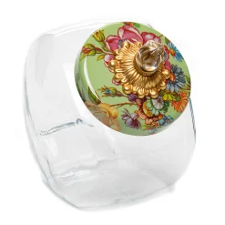 Sweets Jar With Flower Market Enamel Lid - Green|MacKenzie-Childs Discount