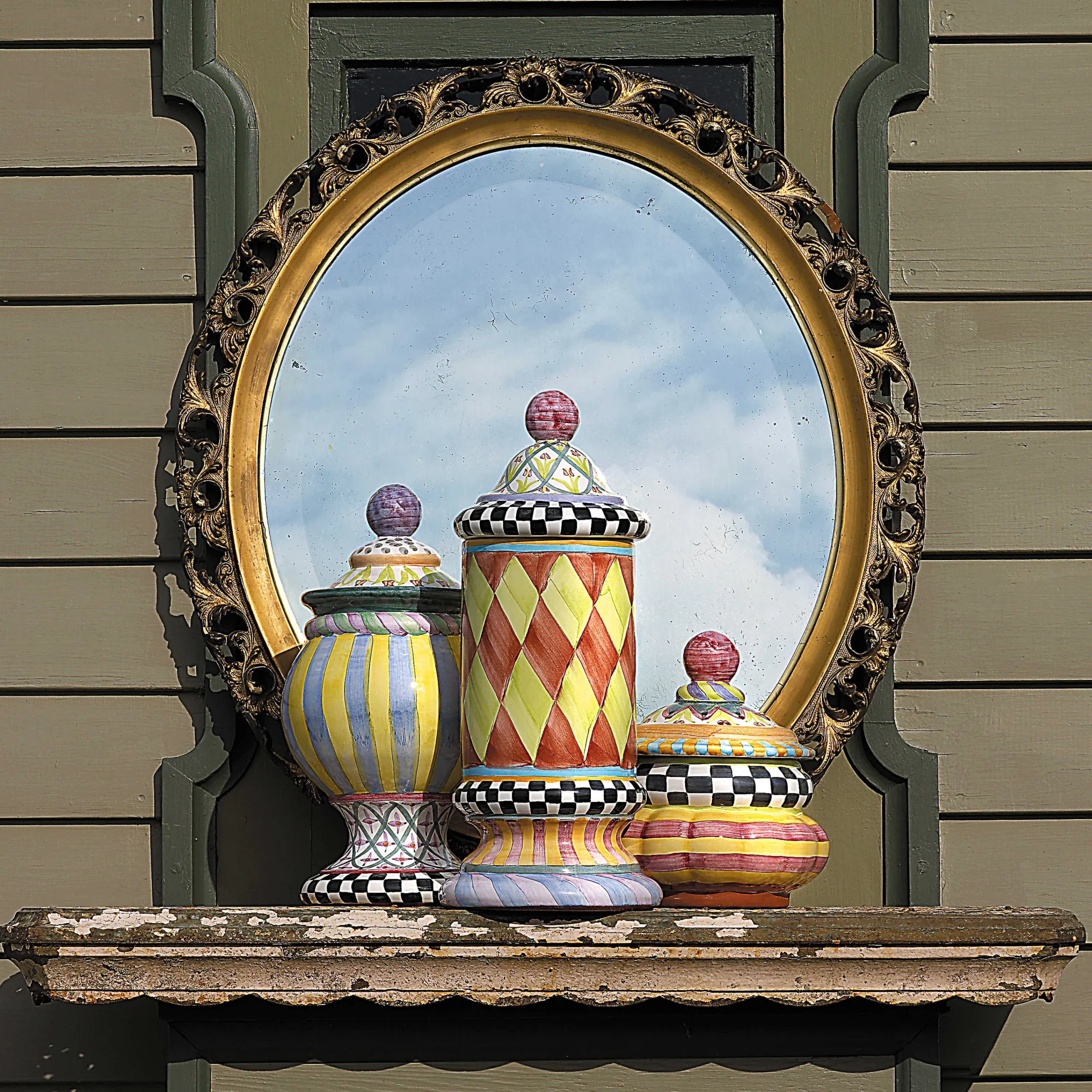 Taylor Column Canister - Odd Fellows|MacKenzie-Childs New