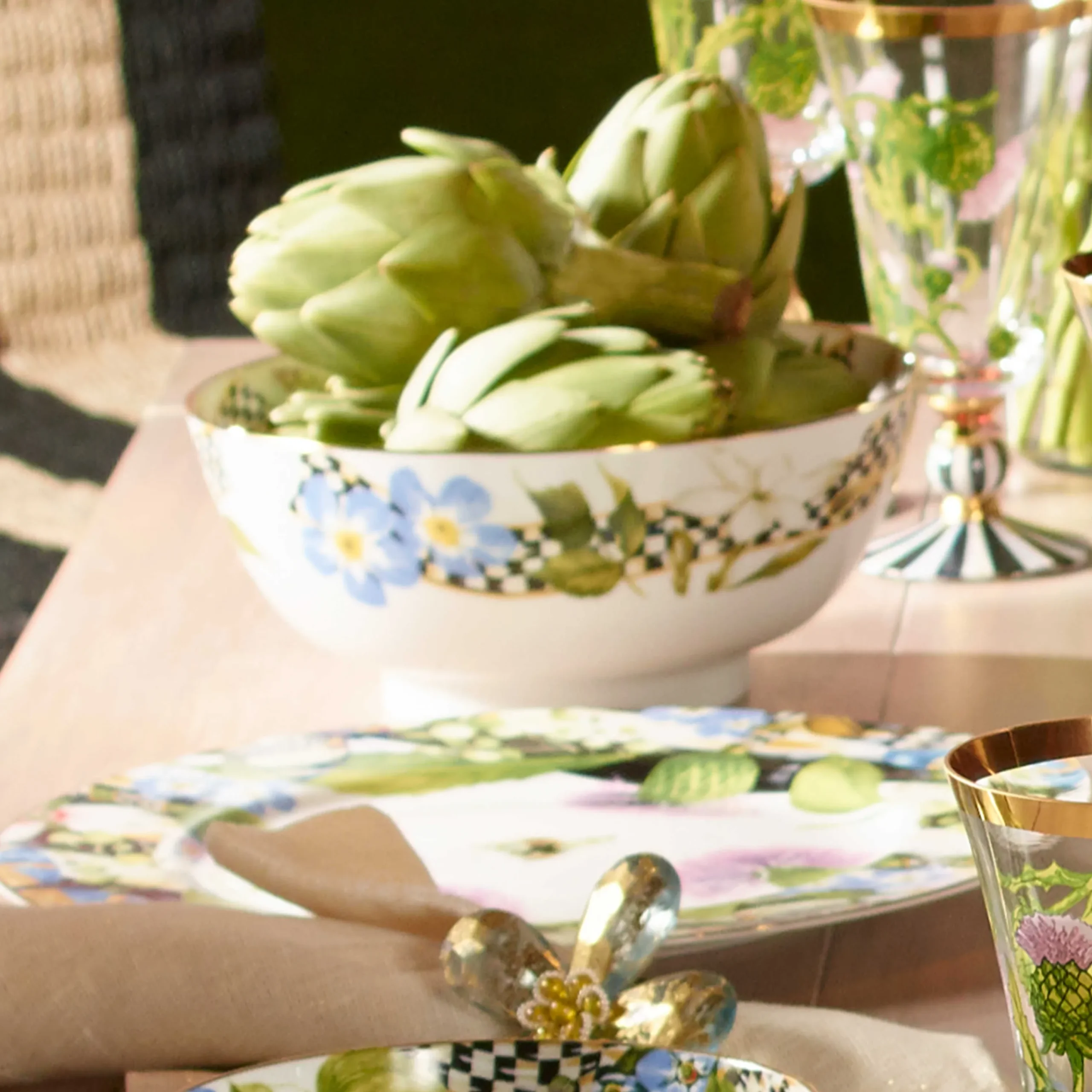 Thistle & Bee Charger|MacKenzie-Childs Discount