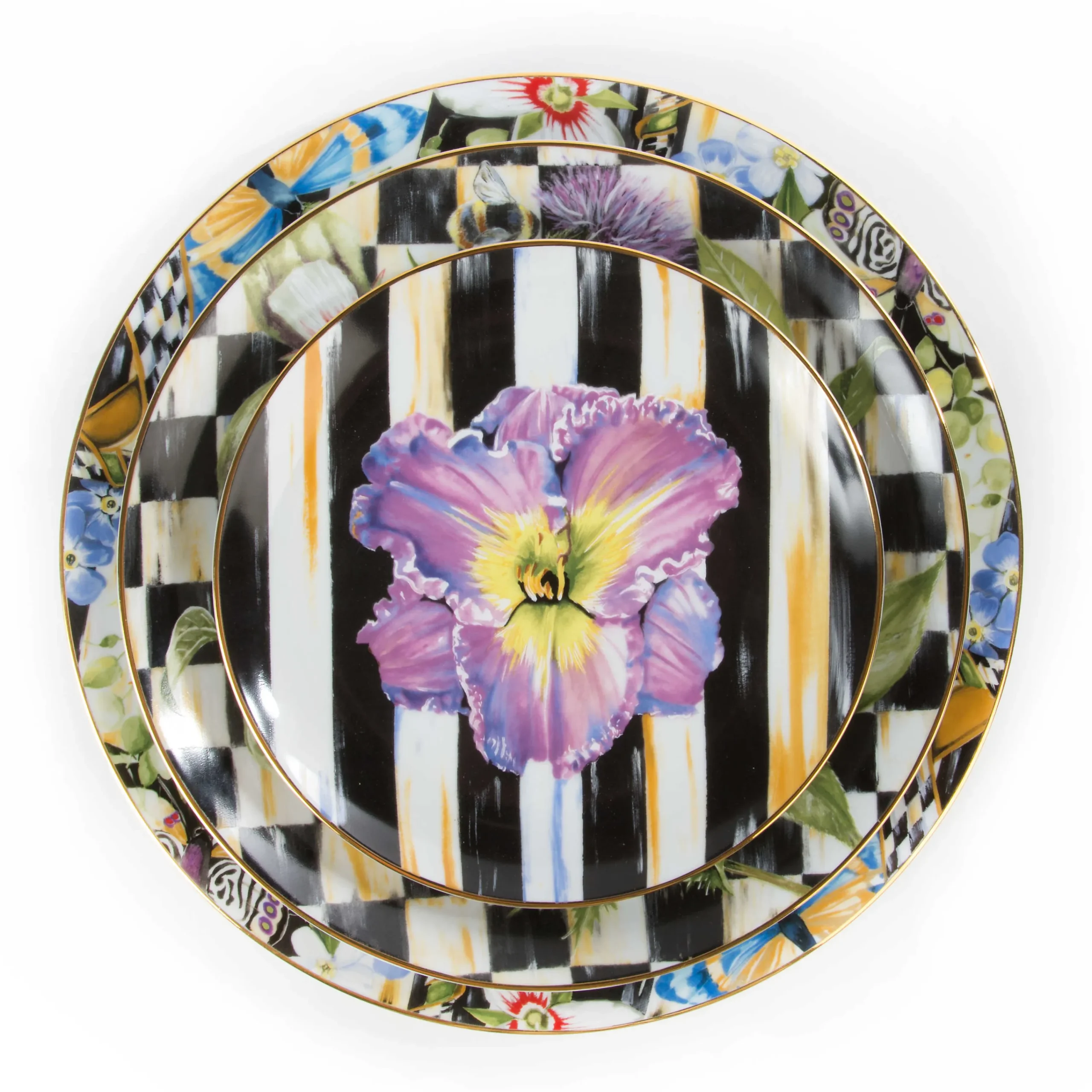 Thistle & Bee Salad Plate - Iris|MacKenzie-Childs Discount