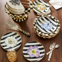 Thistle & Bee Salad Plate - Forget-Me-Not|MacKenzie-Childs