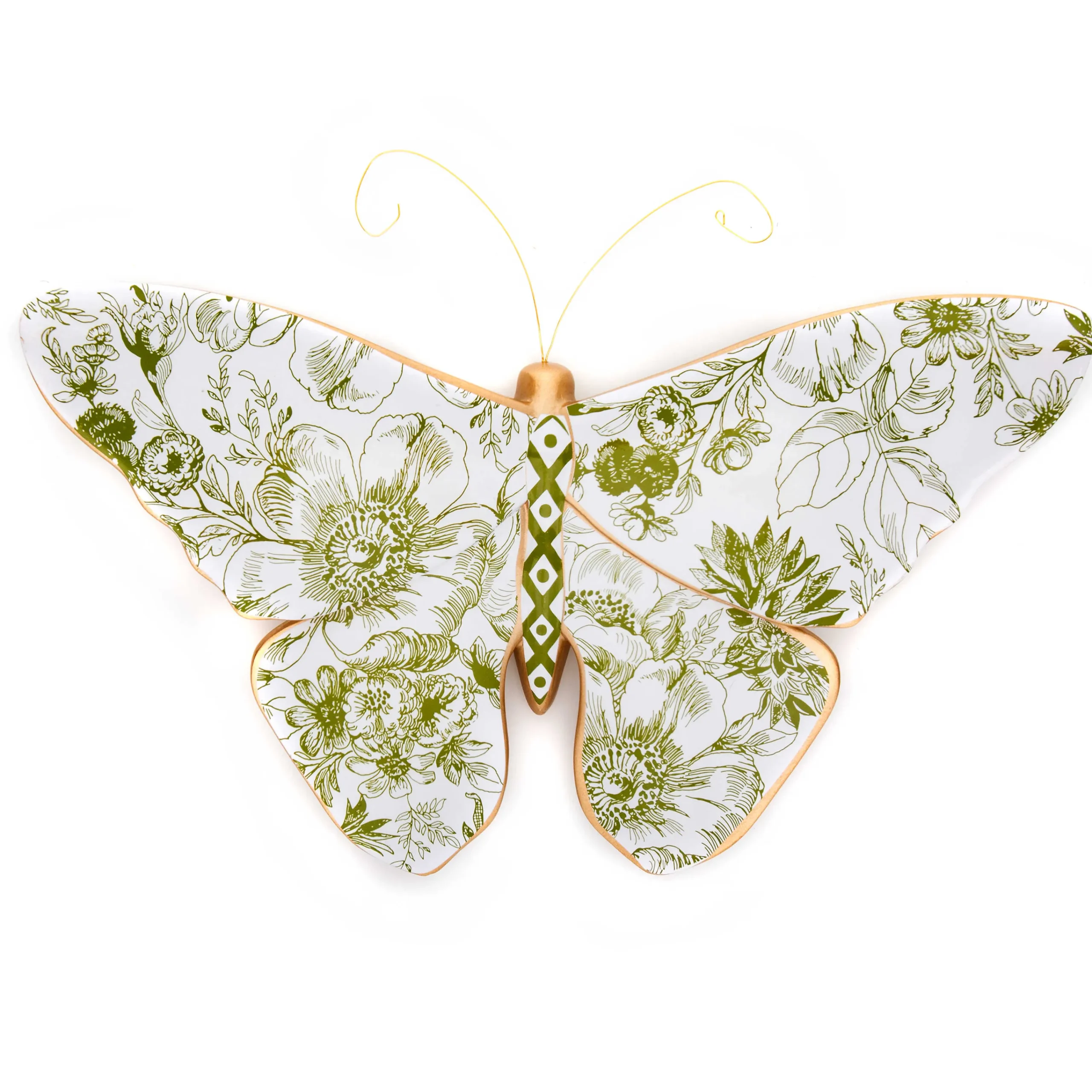 Toile Butterfly Wall Decor - Green|MacKenzie-Childs