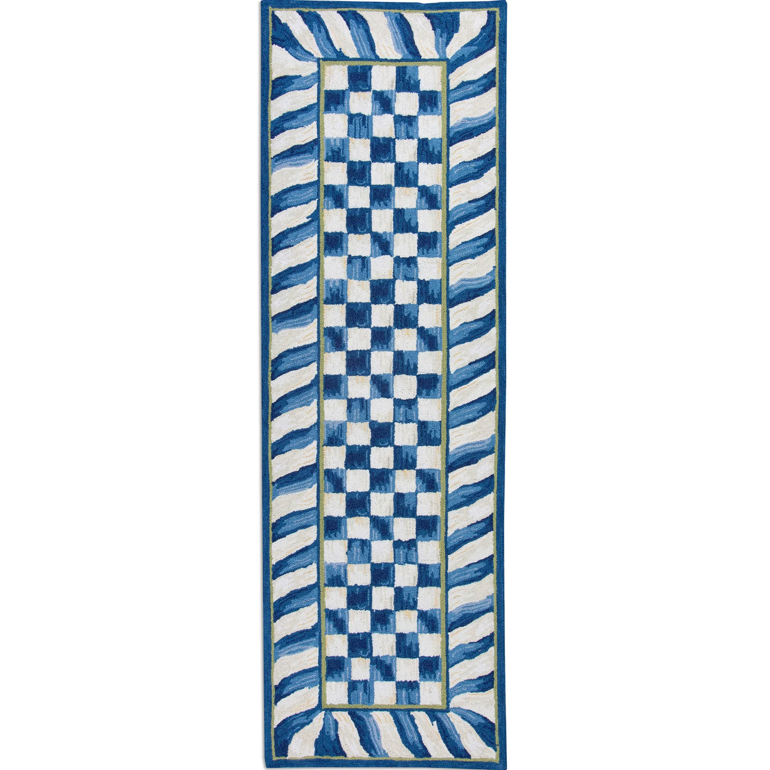 Truly Royal Check Rug - 2'6" X 8' Runner|MacKenzie-Childs