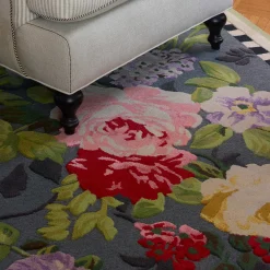Tudor Rose Rug - 8' X 10'|MacKenzie-Childs Online