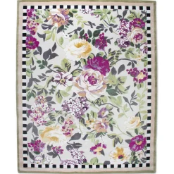Tudor Rose Rug - 8' X 10' - Silver Fern|MacKenzie-Childs Hot