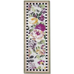 Tudor Rose Rug - 2'8" X 8' Runner - Silver Fern|MacKenzie-Childs Outlet