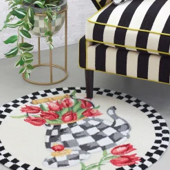 Tulip Kettle Rug - 3' Round|MacKenzie-Childs Clearance