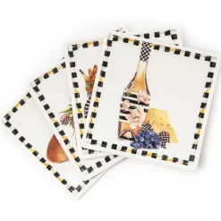 Vino Alfresco Coasters - Set Of 4|MacKenzie-Childs Discount