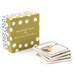 Vino Alfresco Coasters - Set Of 4|MacKenzie-Childs Discount
