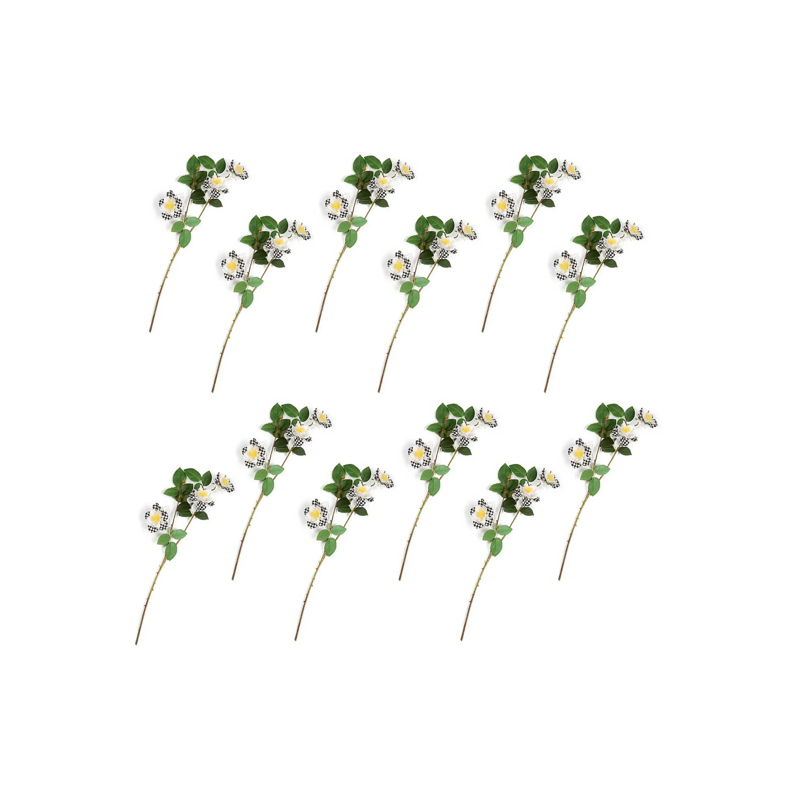 Wild Rose Spray Bouquet - Cream - Set Of 12|MacKenzie-Childs Outlet