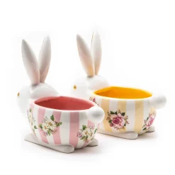 Wildflowers Bunny Dishes - Set Of 2|MacKenzie-Childs Clearance