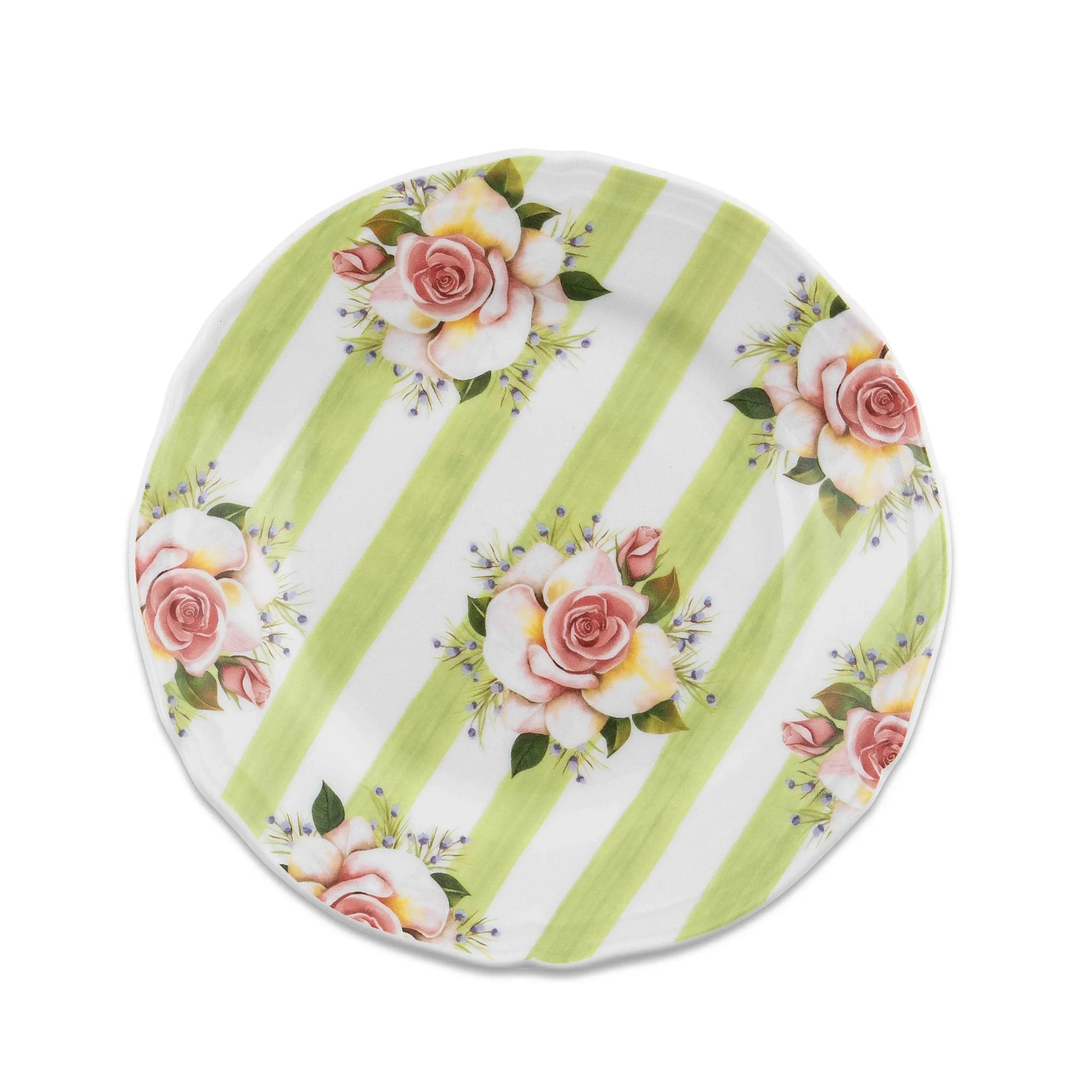 Wildflowers Dessert Plate - Green|MacKenzie-Childs Clearance