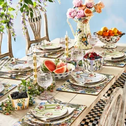 Wildflowers Dessert Plate - Green|MacKenzie-Childs Clearance