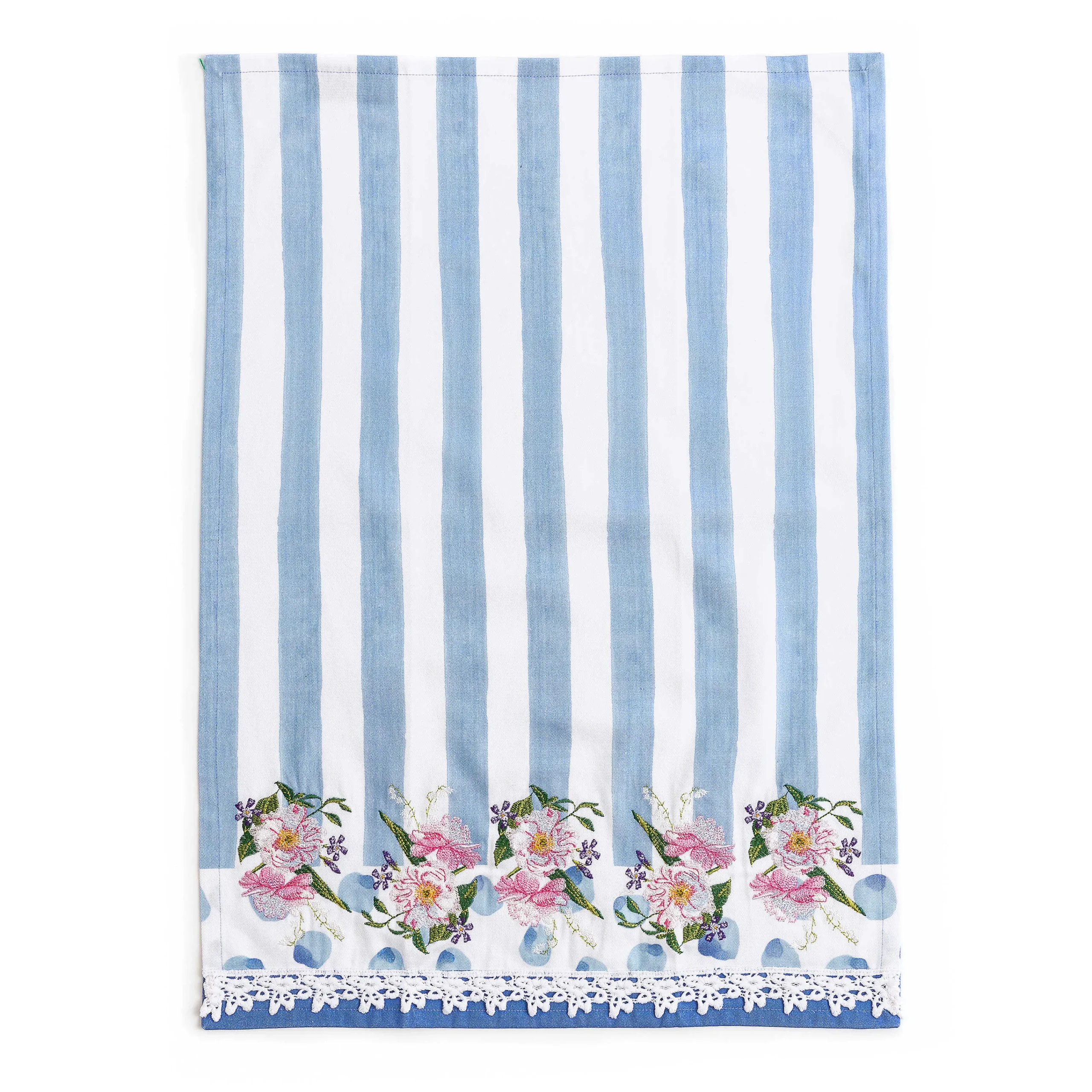 Wildflowers Dish Towel - Blue|MacKenzie-Childs Outlet