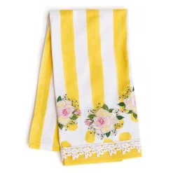 Wildflowers Dish Towel - Yellow|MacKenzie-Childs New