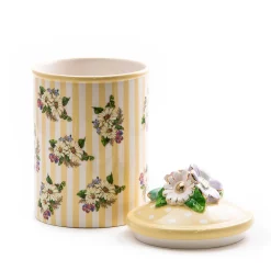 Wildflowers Large Canister - Yellow|MacKenzie-Childs Outlet
