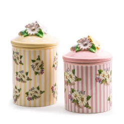 Wildflowers Large Canister - Yellow|MacKenzie-Childs Outlet