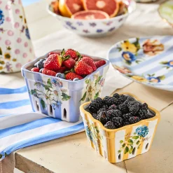 Wildflowers Small Berry Basket - Yellow|MacKenzie-Childs Outlet