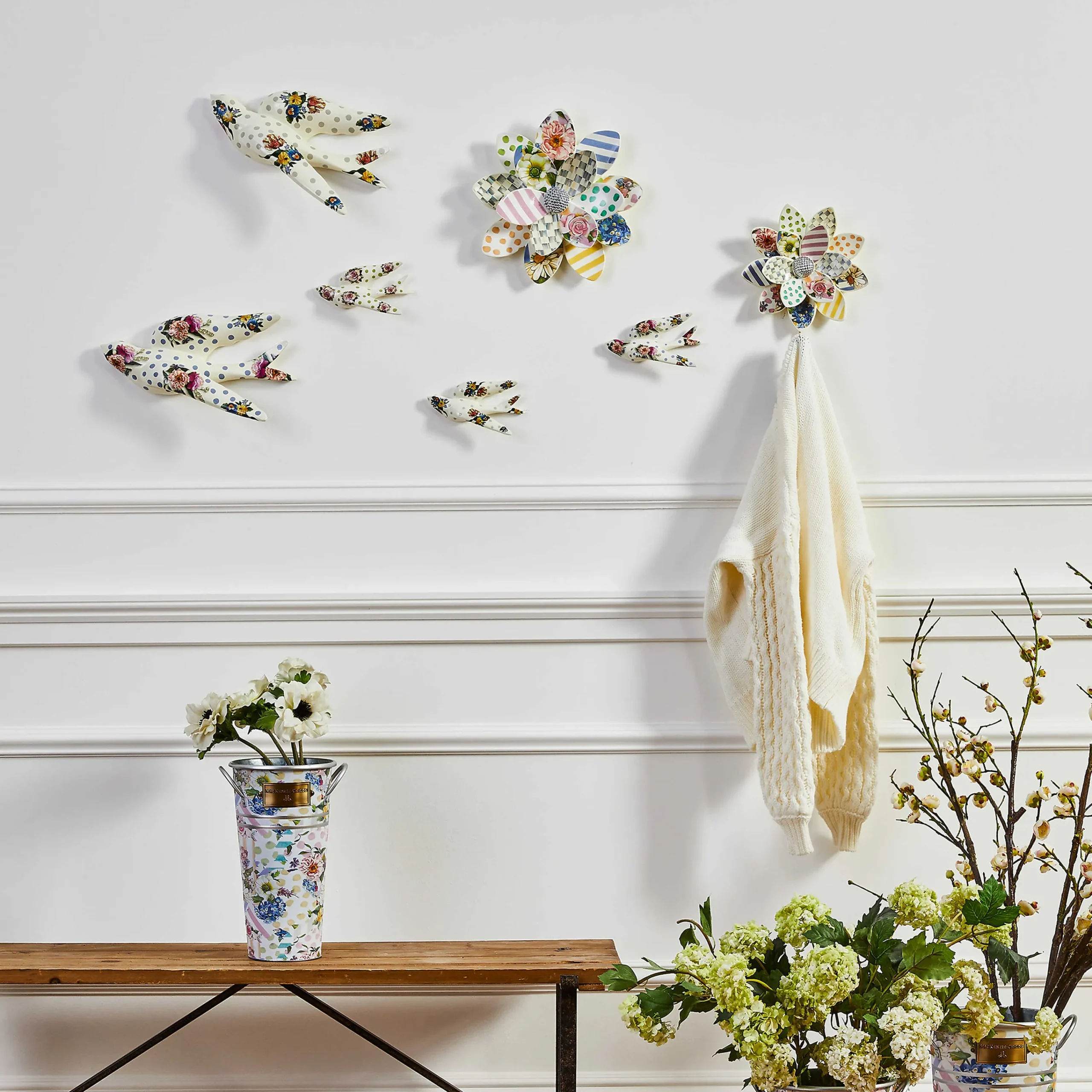 Wildflowers Swallowtail Wall Decor - Blue|MacKenzie-Childs Sale