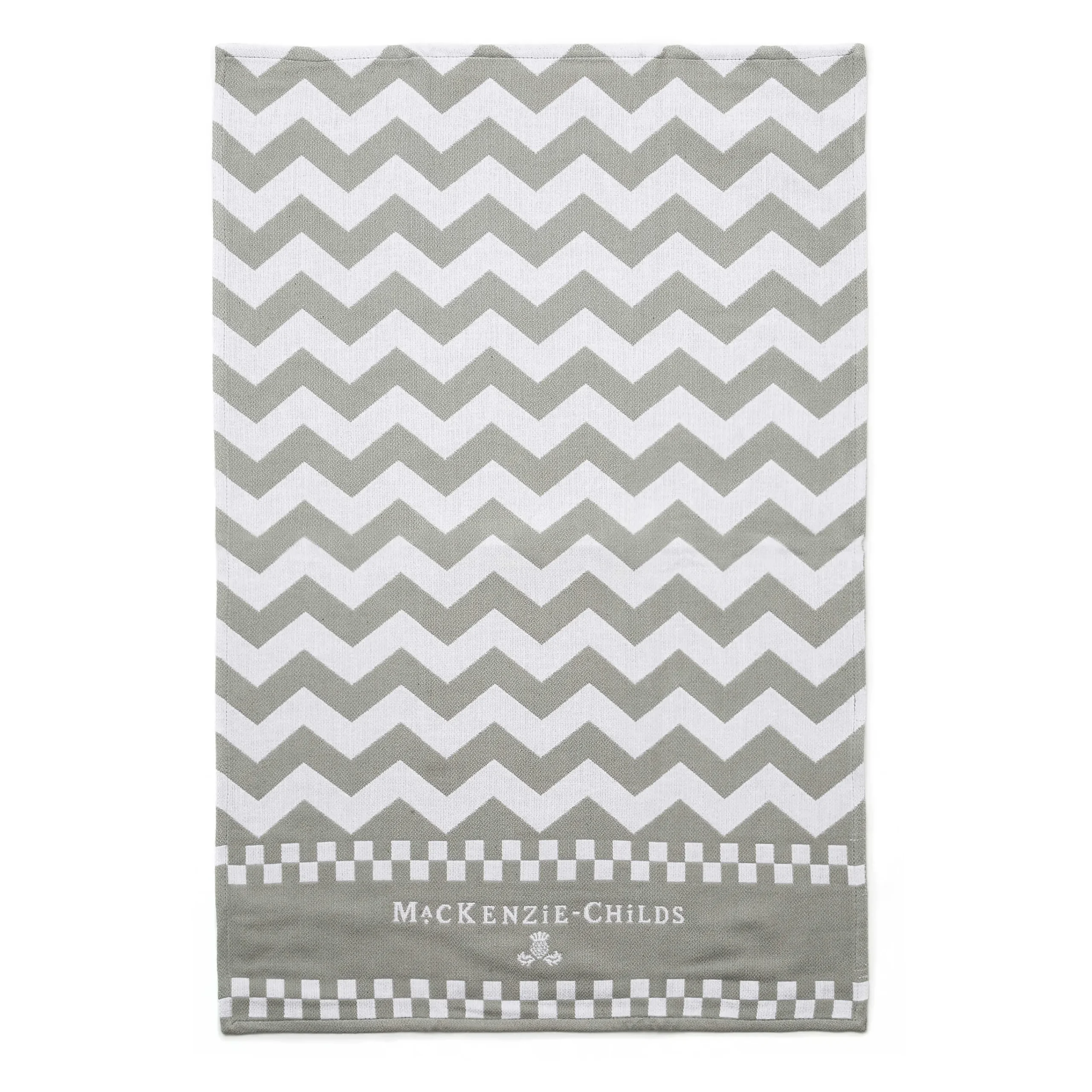 Zig Zag Dish Towels - Sterling - Set Of 3|MacKenzie-Childs