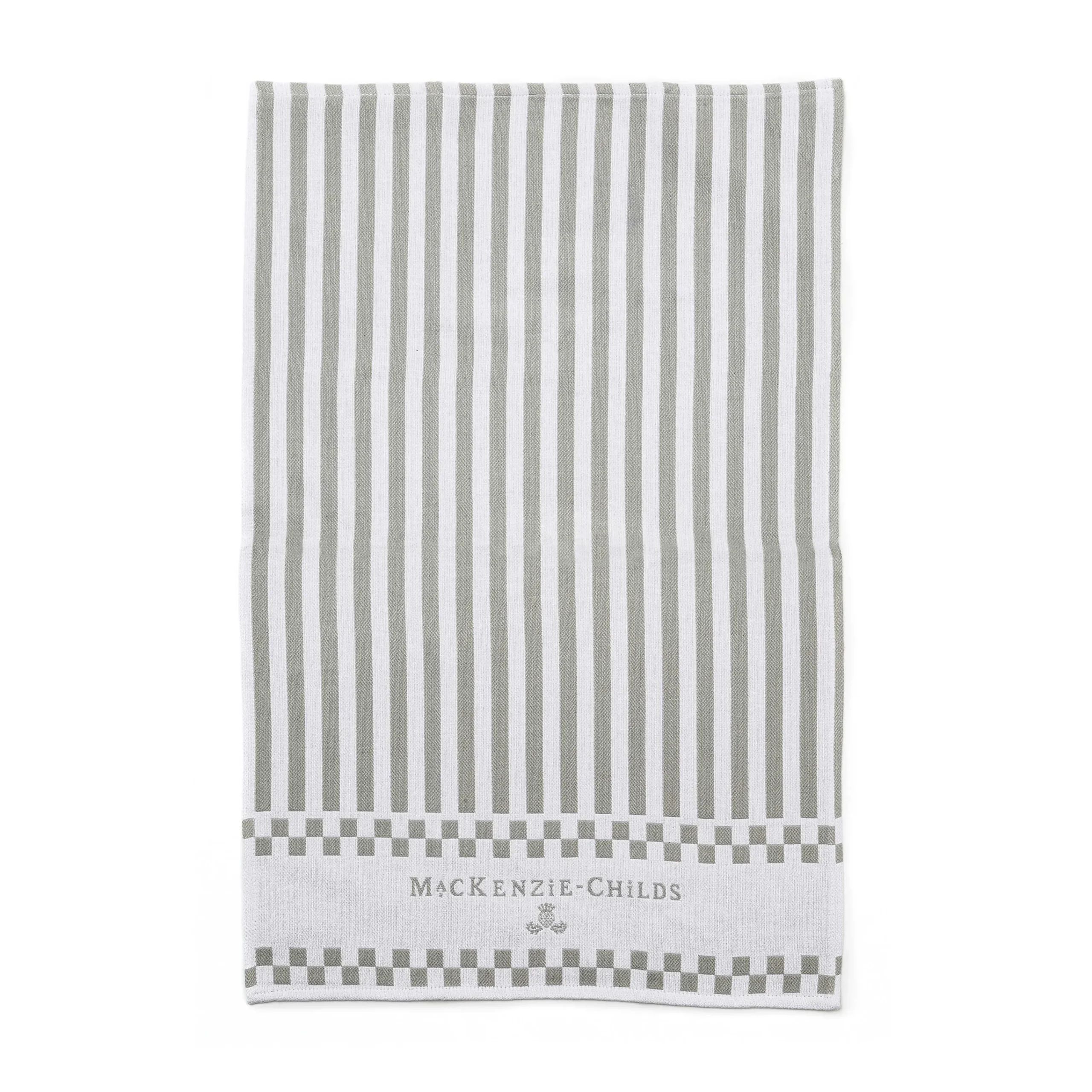 Zig Zag Dish Towels - Sterling - Set Of 3|MacKenzie-Childs