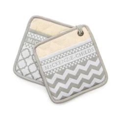 Zig Zag Potholder - Sterling - Set Of 2|MacKenzie-Childs